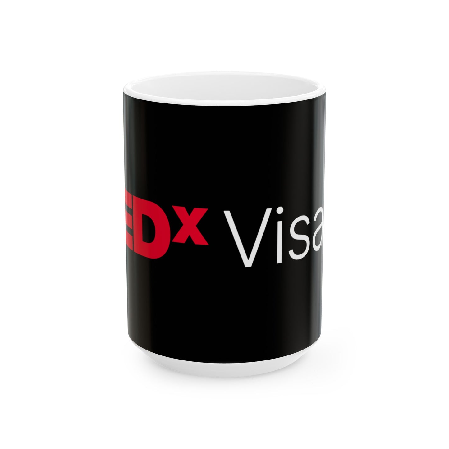 TedxVisalia Black Ceramic Mug, (11oz, 15oz)