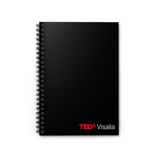 TedxVisalia Black Spiral Notebook - Ruled Line