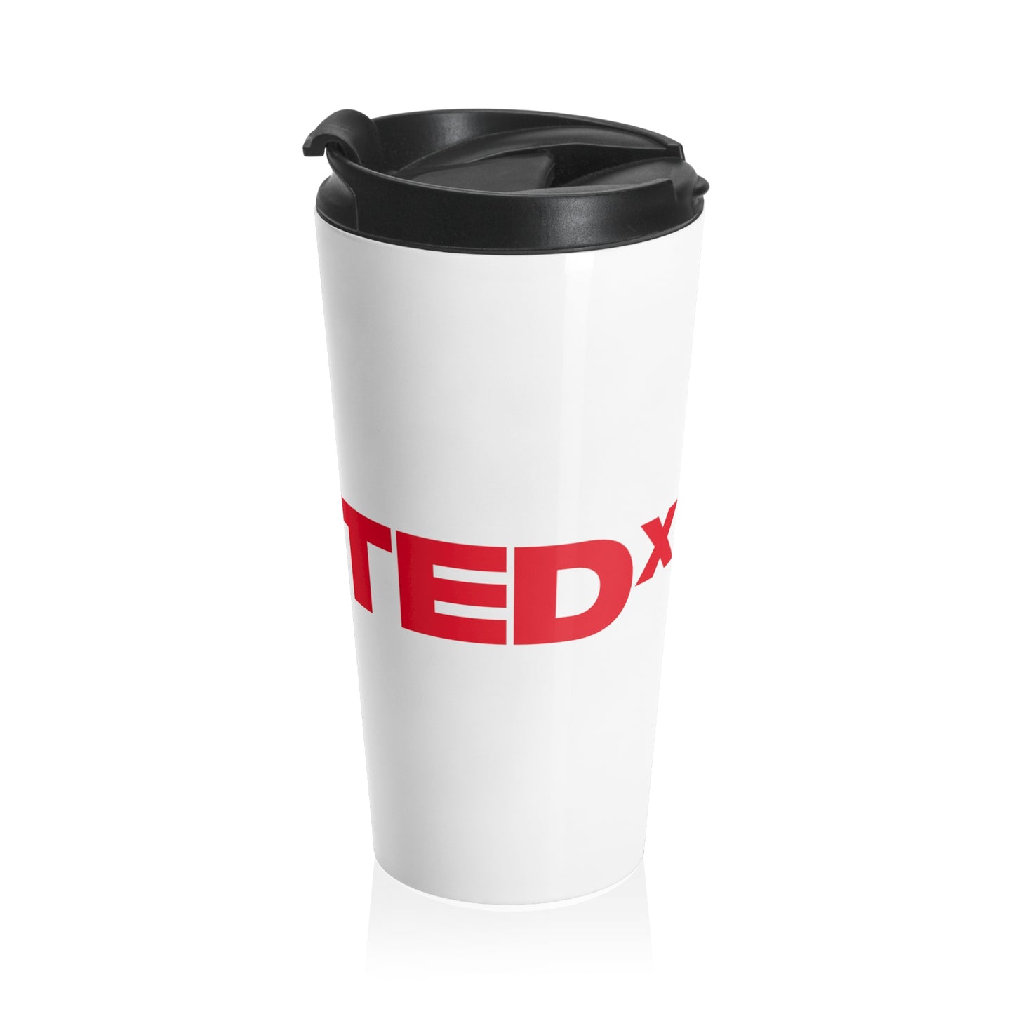 TedxVisalia White Stainless Steel Travel Mug