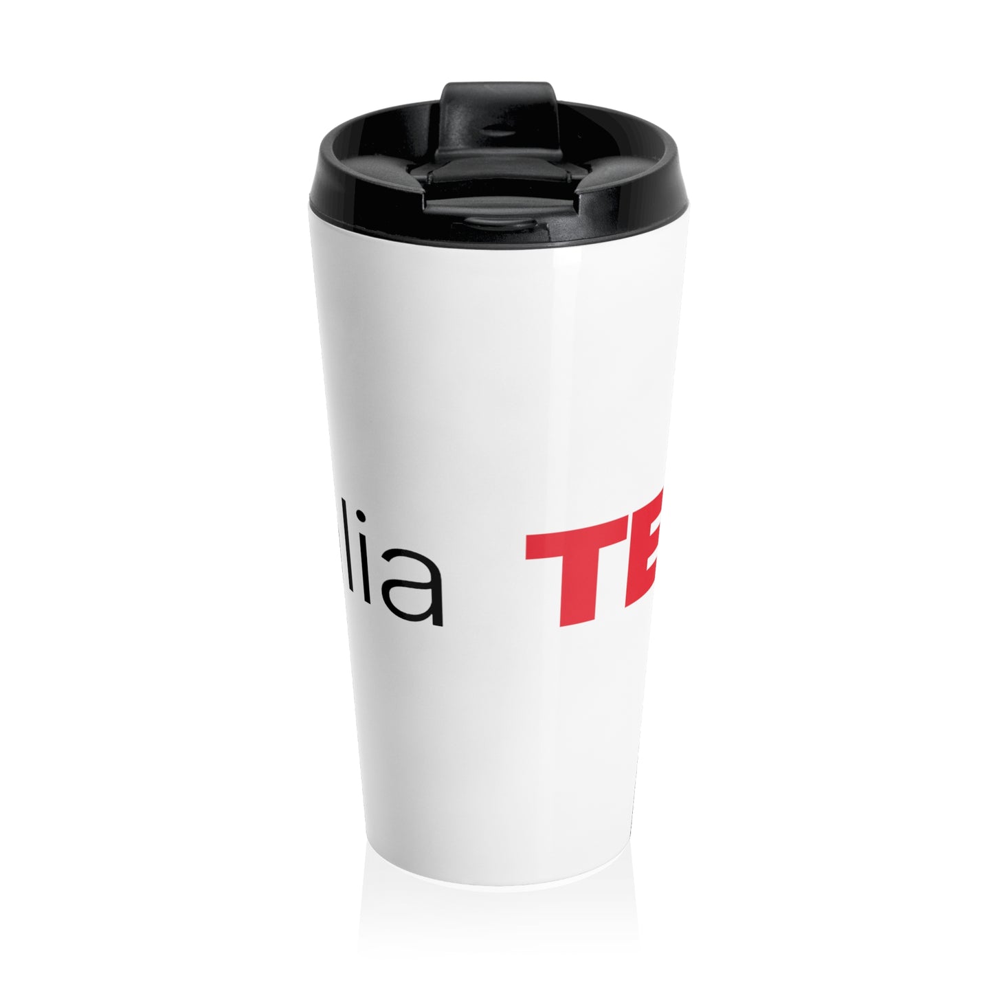 TedxVisalia White Stainless Steel Travel Mug