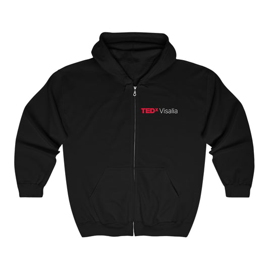 TedxVisalia Unisex Black Heavy Blend™ Full Zip Hooded Sweatshirt