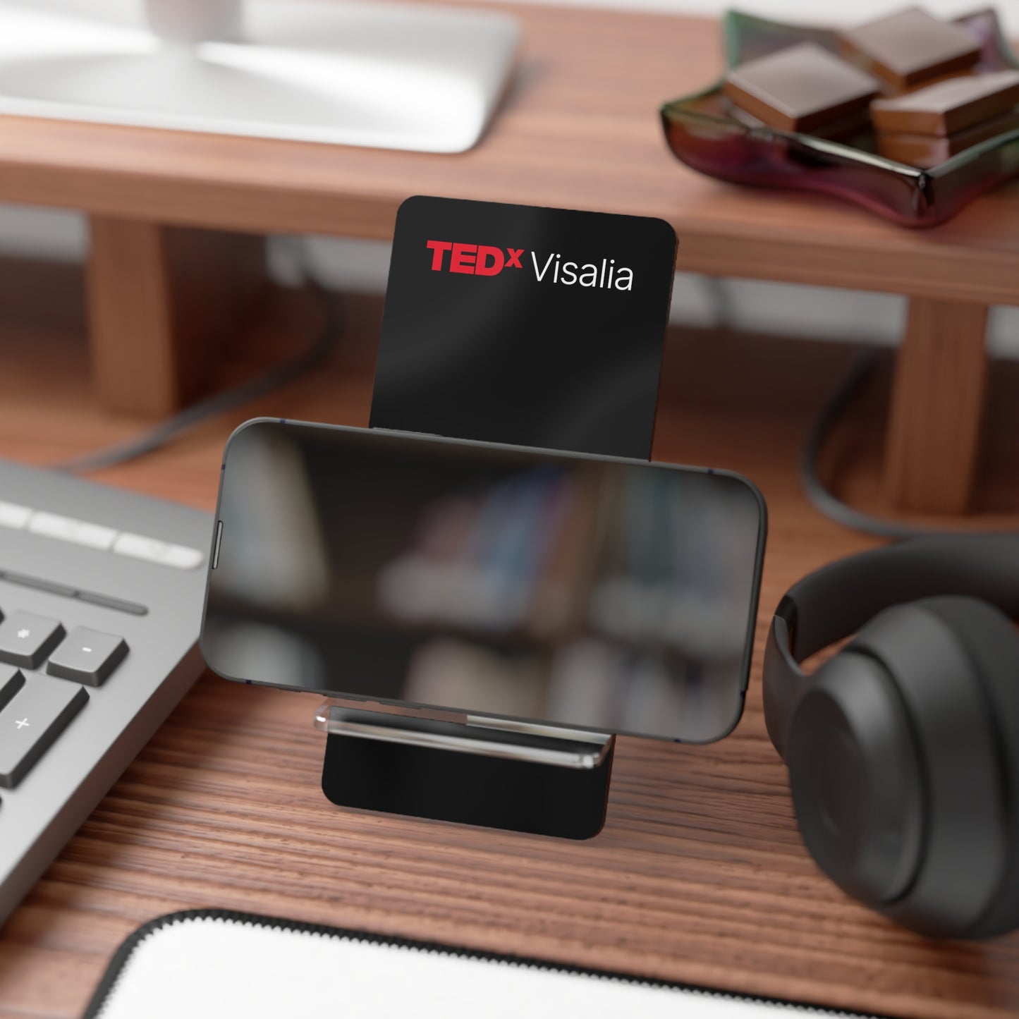 TedxVisalia Black Mobile Display Stand for Smartphones