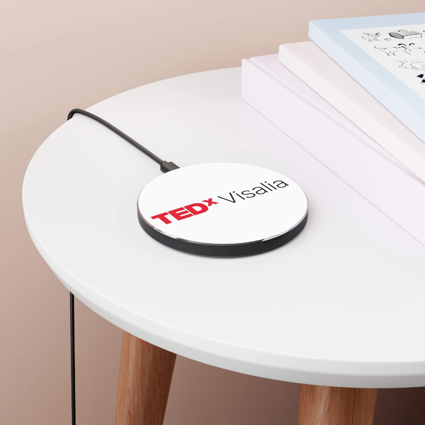 TedxVisalia White Wireless Charger