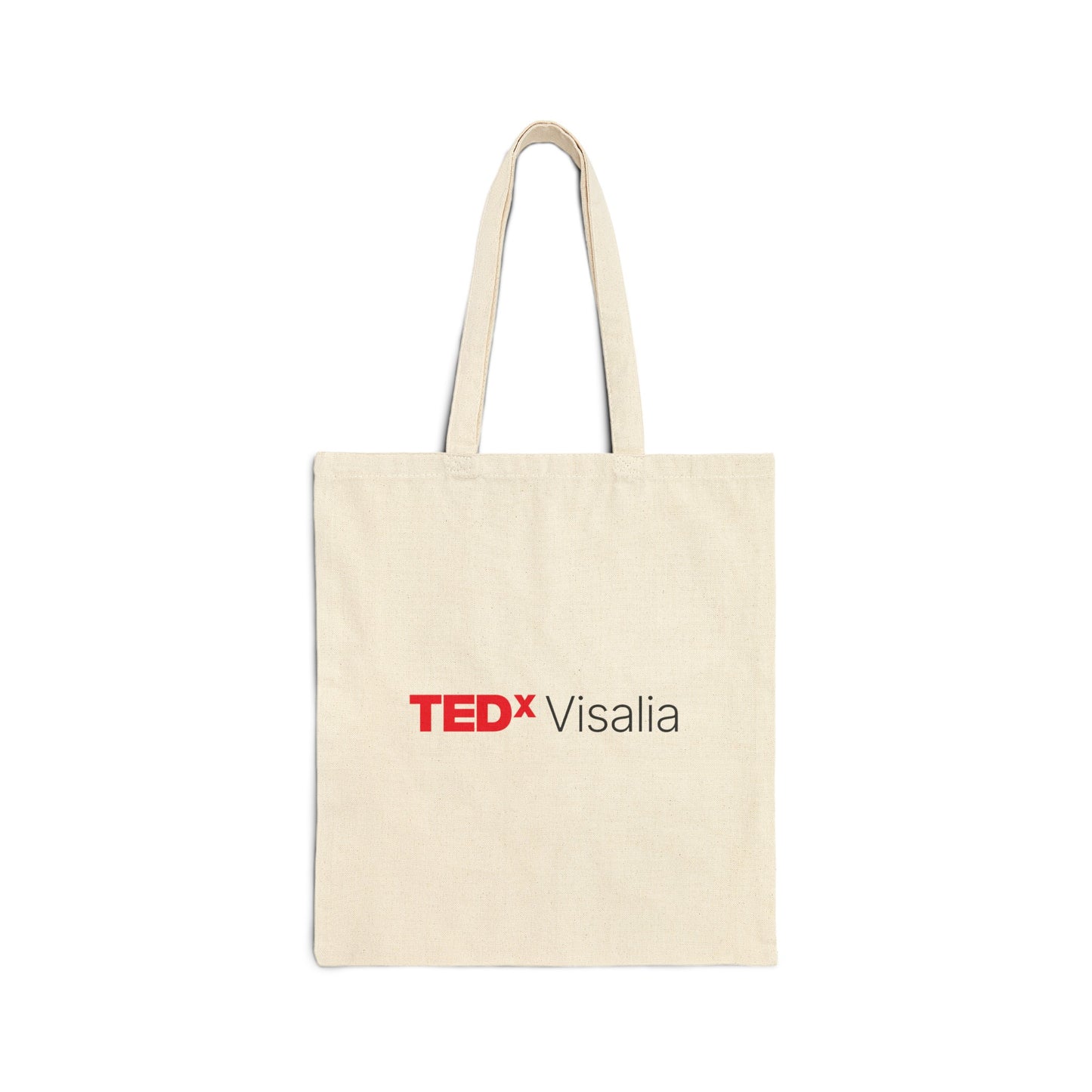 TedxVisalia White Cotton Canvas Tote Bag