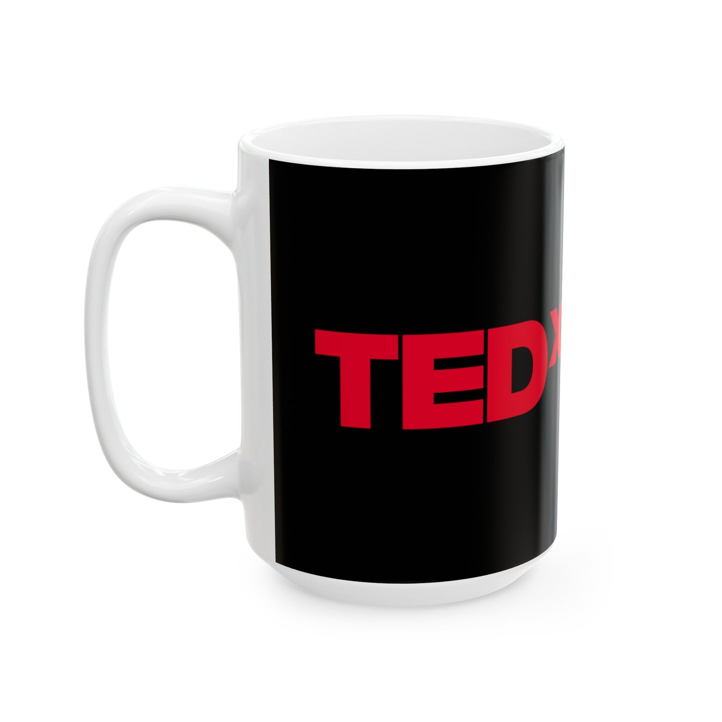 TedxVisalia Black Ceramic Mug, (11oz, 15oz)