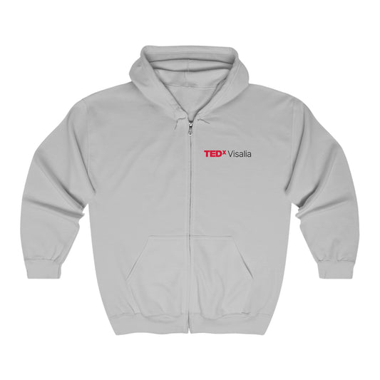 TedxVisalia Gray Unisex Heavy Blend™ Full Zip Hooded Sweatshirt