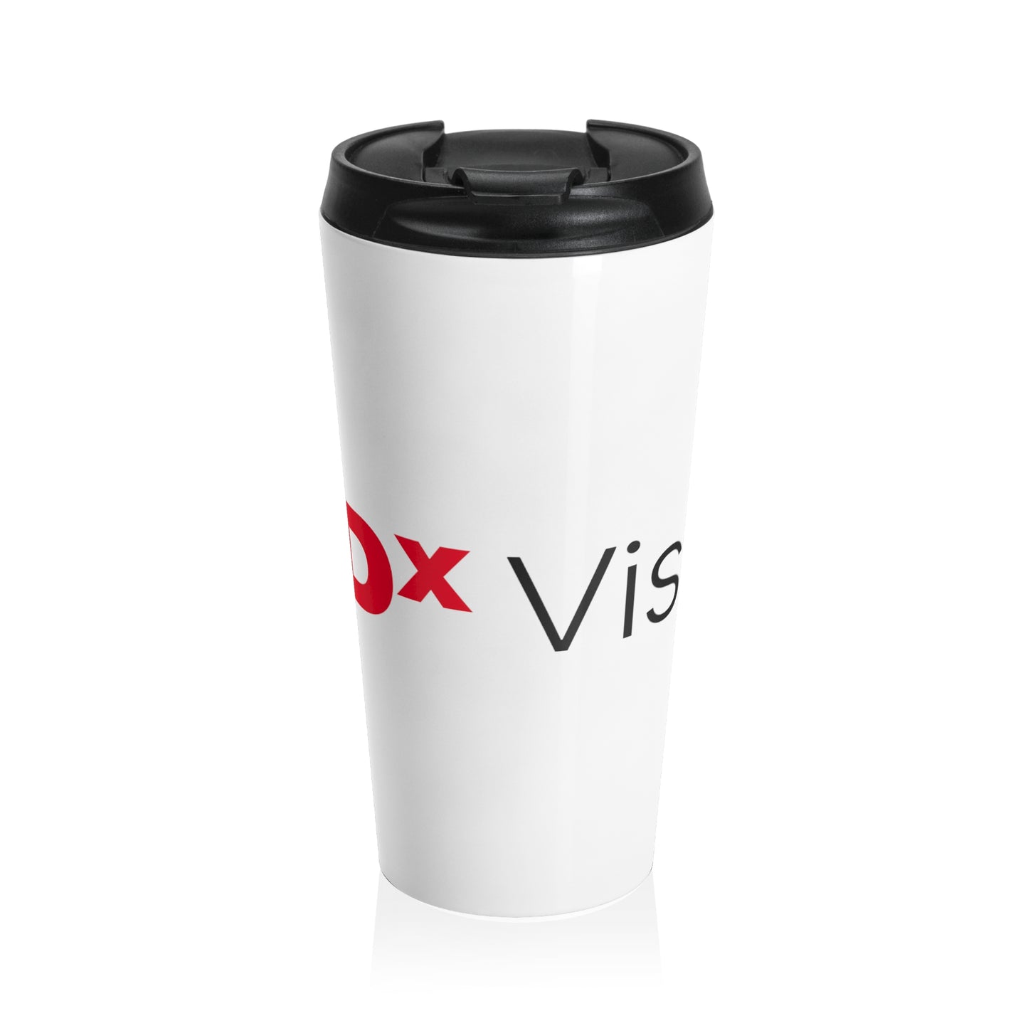 TedxVisalia White Stainless Steel Travel Mug