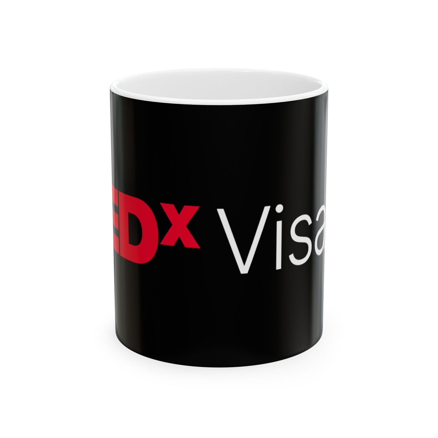 TedxVisalia Black Ceramic Mug, (11oz, 15oz)