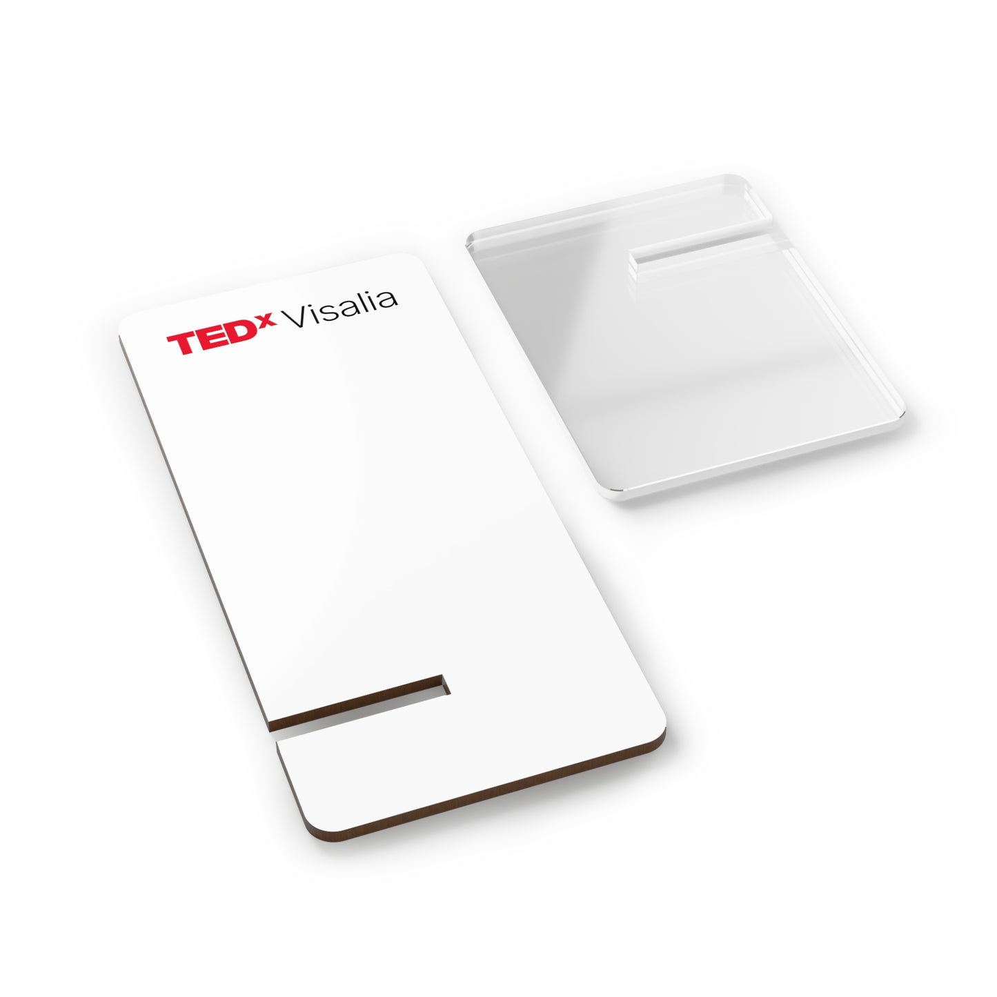 TedxVisalia White Mobile Display Stand for Smartphones