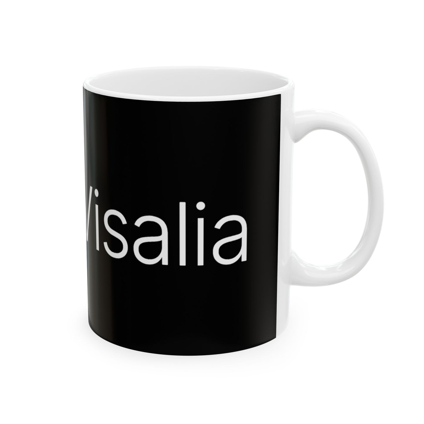 TedxVisalia Black Ceramic Mug, (11oz, 15oz)