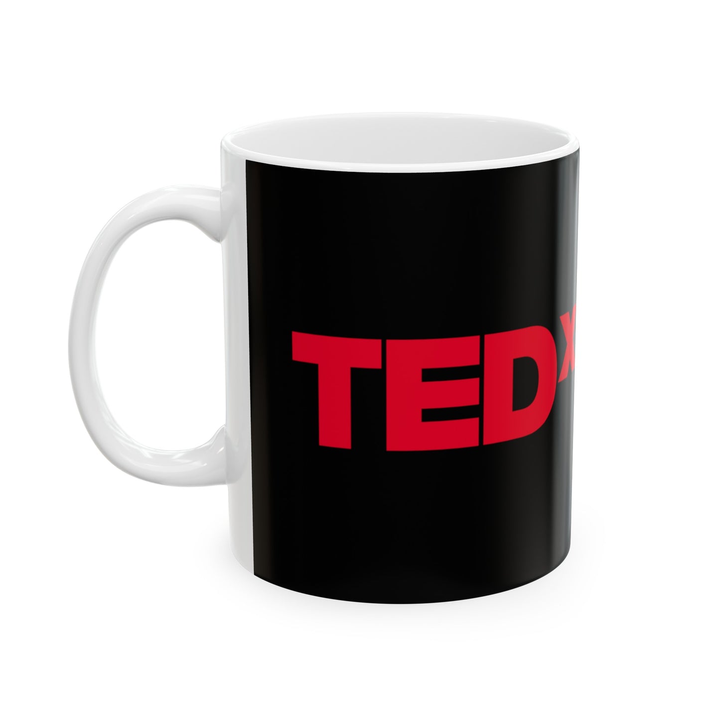 TedxVisalia Black Ceramic Mug, (11oz, 15oz)