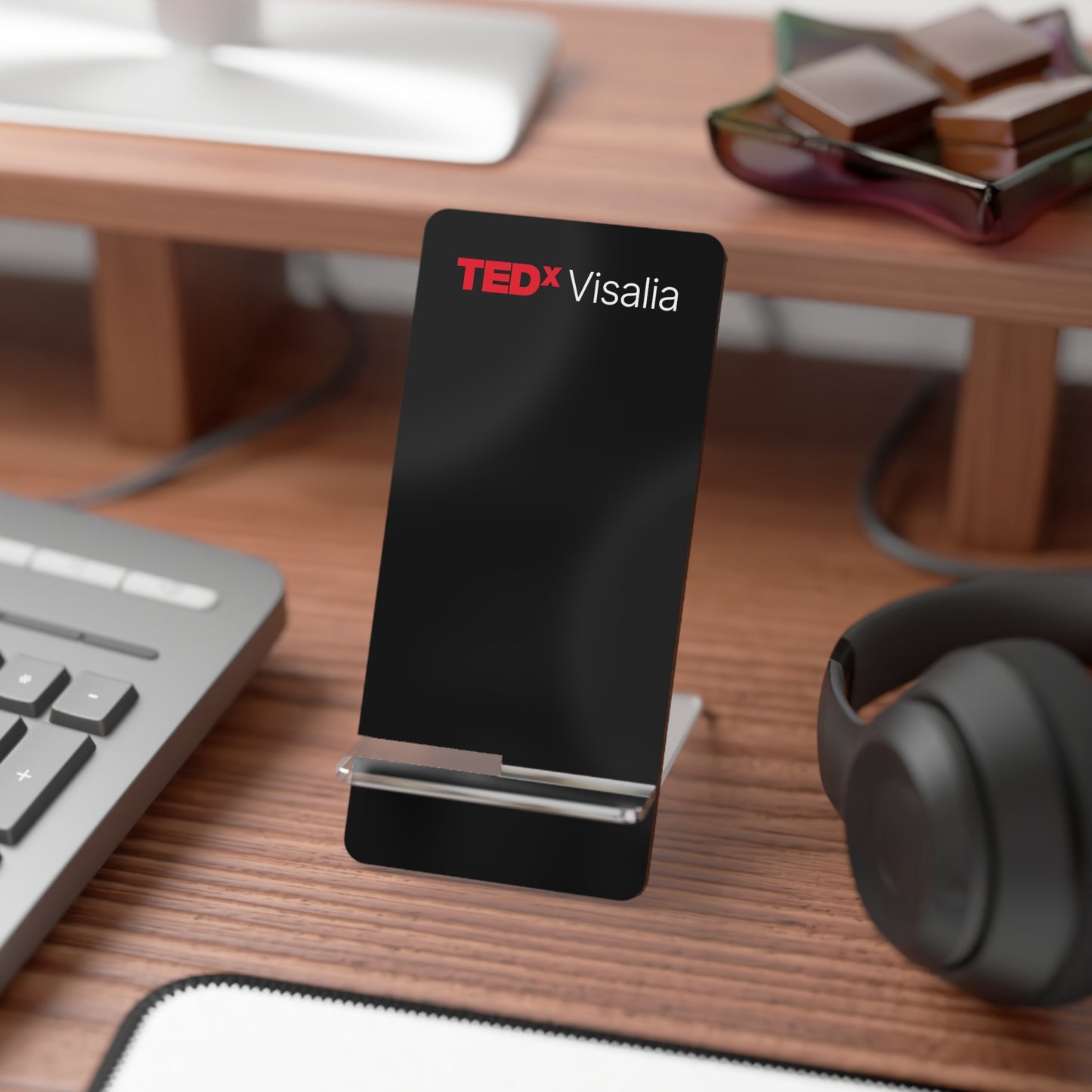 TedxVisalia Black Mobile Display Stand for Smartphones